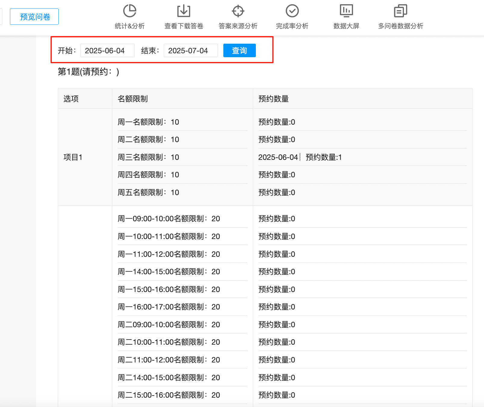 預(yù)約詳情